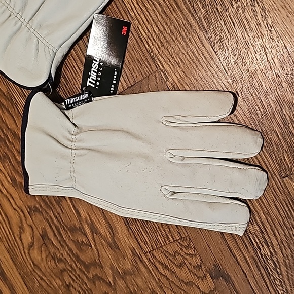 New stained 3M men's leather gloves with thinsulate - Picture 2 of 12
